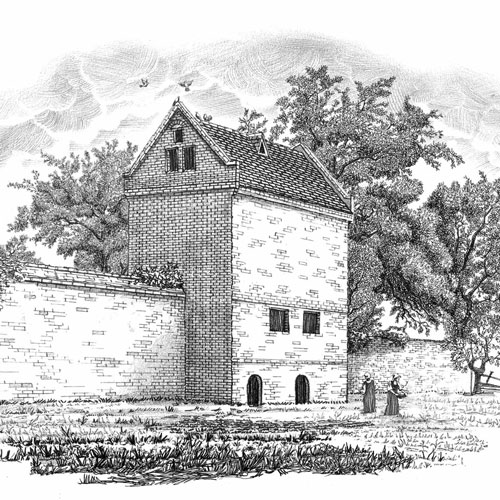 sketch of the dovecote